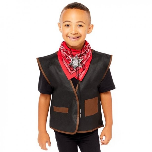 Cowboy vest and bandana for children