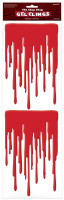 2 Bloody Party Blutspuren Sticker 49 x 16cm