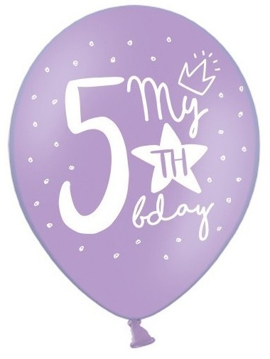 50 My 5th Birthday Luftballons 30cm 2