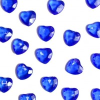 Szafirowe niebieskie diamentowe serca posypane dekoracją 28g