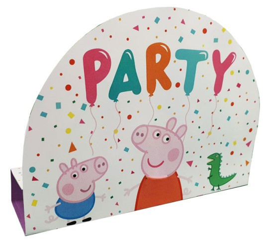 8 Peppa Pig Rainbow Birthday invitation cards