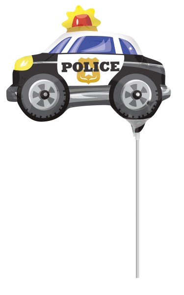 Stabballon Polizeiwagen Figur