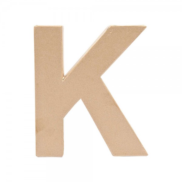 Paper mache letter K 17.5cm