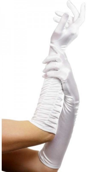 Eleganta vita handskar 46cm