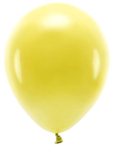 10 eco pastel balloons yellow 26cm