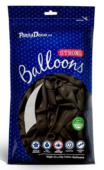 10 Partystar metallic Ballons braun 23cm 2