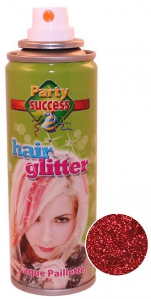 Rotes Glitzer-Haarspray 125ml