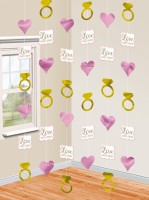 6 decorazioni da appendere love & anelli
