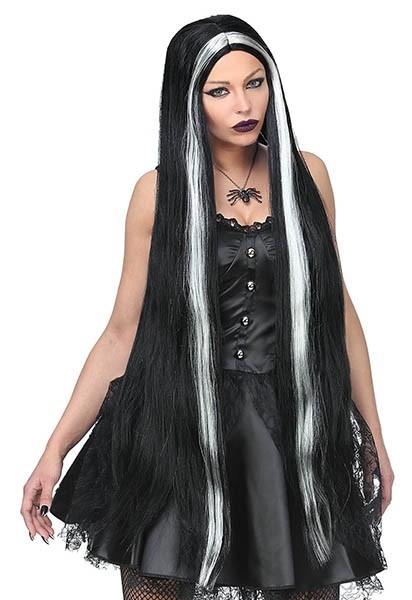 Perruque vampire Elvira extra longue