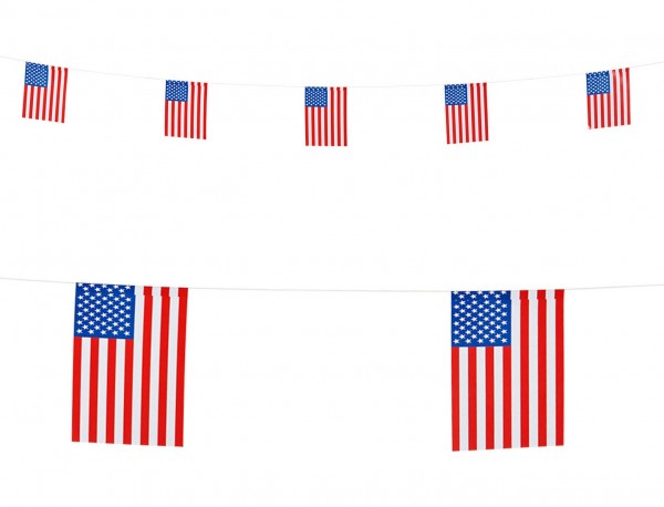 Pennant kæde USA flag 6m