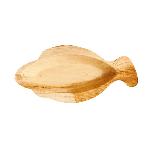 25 palm leaf plates Rossini fish shape 24 x 11cm