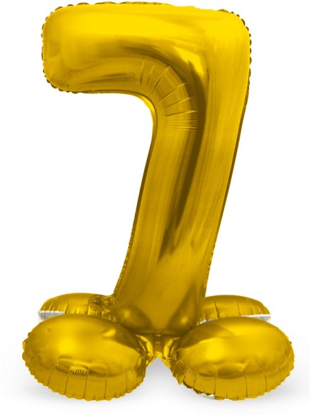Nummer 7 ballong guld 72cm
