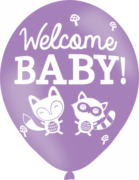 6 globos bienvenidos bebé lindos animales 4