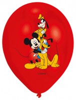 Vorschau: 6 Mickey Mouse Familie Luftballons 27,5cm