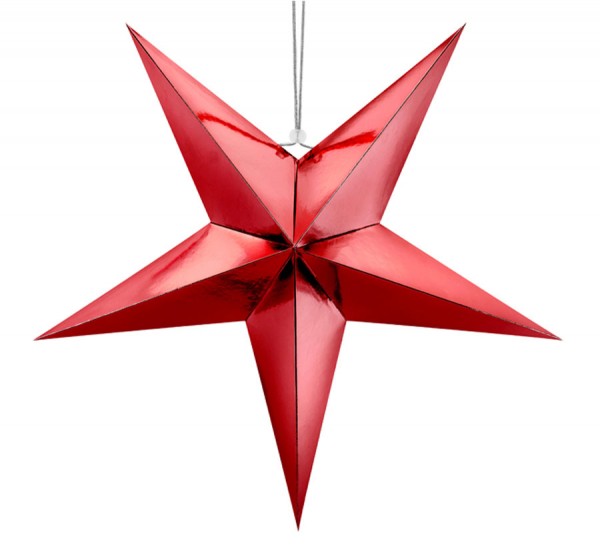 Gwiazda bożonarodzeniowa 3D czerwona 70cm