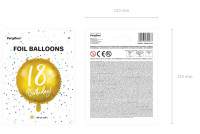 Vorschau: Glossy 18th Birthday Folienballon 45cm