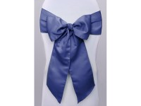 Preview: 10 satin ribbons for chairs blue 15cm x 2.75m