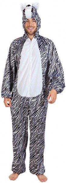 Zebra plysch jumpsuit för män