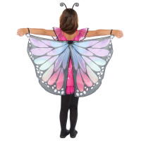 Vista previa: Disfraz de mariposa de colores para niña