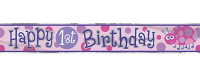 Första födelsedag nyckelpiga banner 365cm