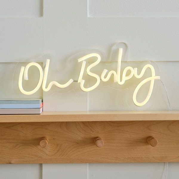 Oh Baby neonlichtbord 34 x 17 cm