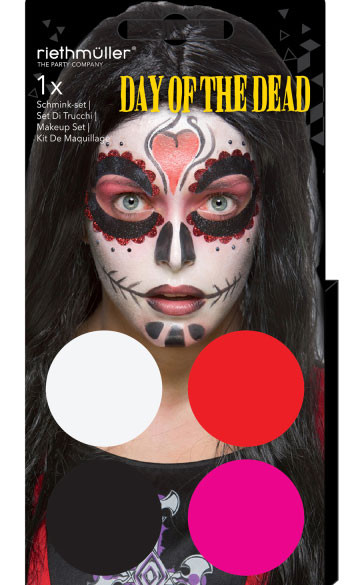 Day of the Dead face paint 4 colori