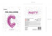 Förhandsgranskning: Folieballong C fuchsia 35cm