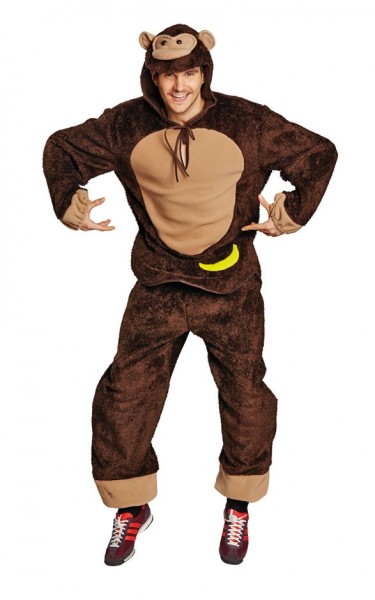 Disfraz de mono Bananenboy unisex marrón