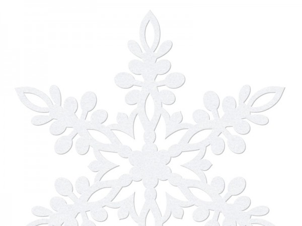 10 białych płatków śniegu Lona 9cm 2
