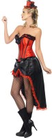 Preview: Sexy burlesque dancer ladies costume red