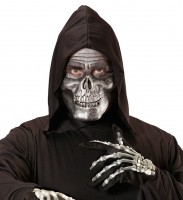 Skeleton Half Mask Metallic Silver