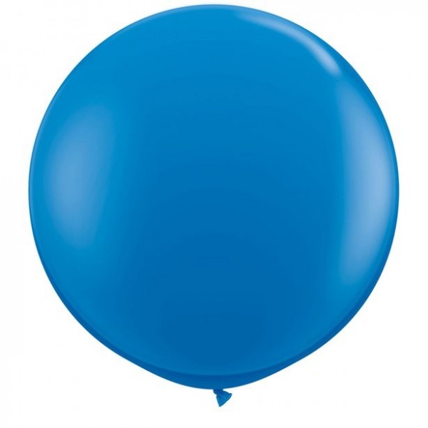 3 blå XL latex balloner 91cm
