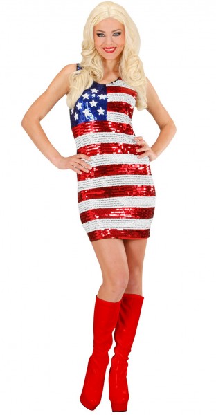 Błyszcząca sukienka z cekinami Miss USA 3