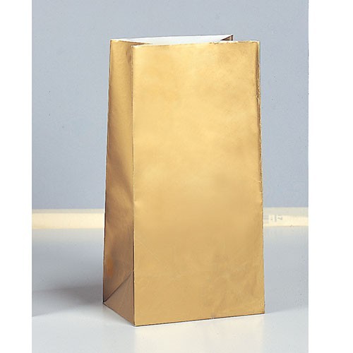12 paper gift bags Valentina Gold