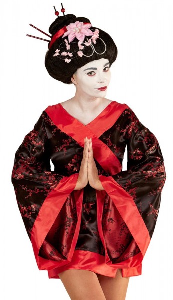 Perruque Yuan Geisha décorée