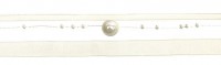 Preview: 1.2m cream organza bead ribbon
