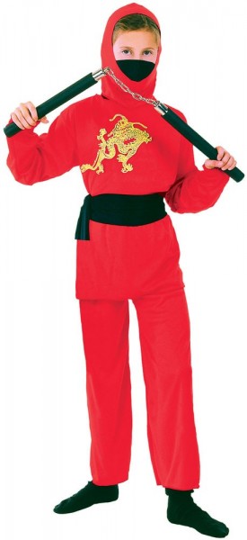 Disfraz infantil de maestro ninja rojo Haruto