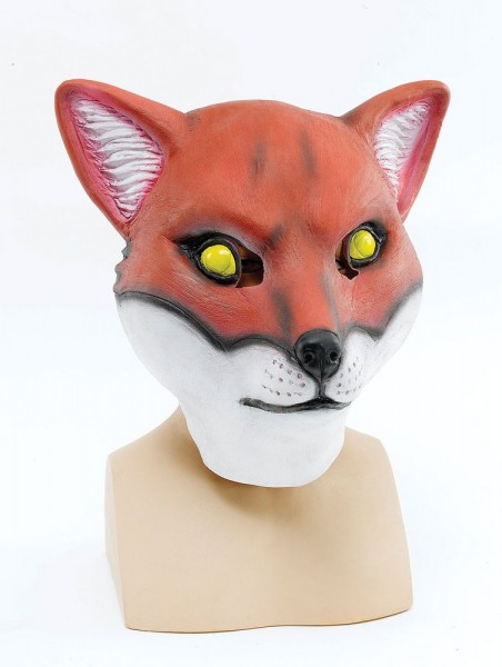 Full head fox mask red-brown