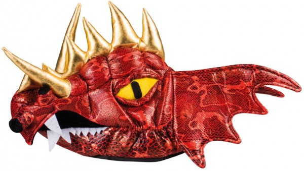 Sombrero de dragón brillante rojo 2