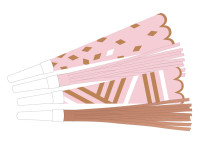 Anteprima: 8 corna orpello oro rosa