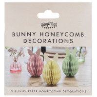 Oversigt: 3 Funny Bunny honeycomb bolde