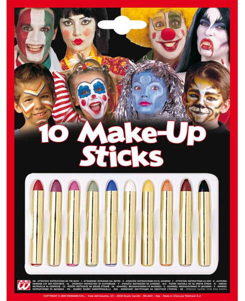 Make-up potloden set van 10 kleuren