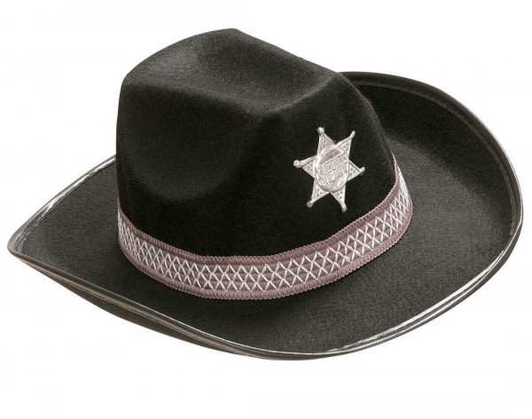Czarny kapelusz dziecięcy kowbojski
