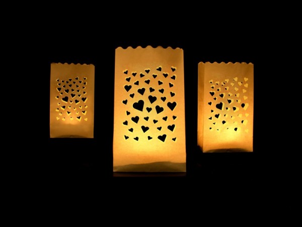 10 lantern candle bags 12 x 7 x 19cm 2