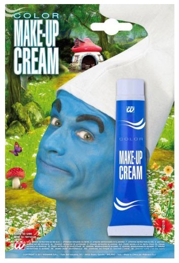 Blue face and body make-up