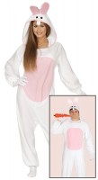 Oversigt: Hvid bunny jumpsuit til voksne