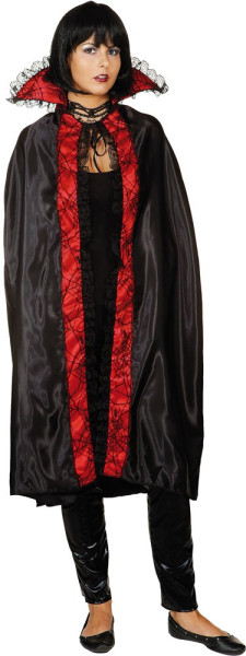 Vampire cape spider witch in black and red