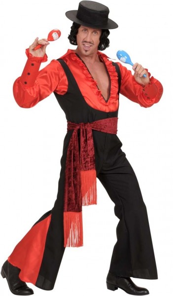 Spanish flamenco dancer costume