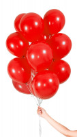 30 Latex Balloons Red 23cm