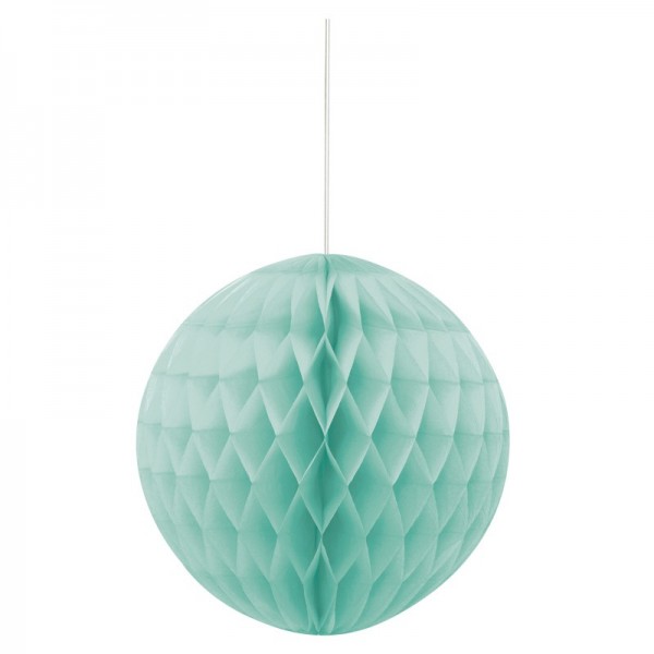Decorative honeycomb ball mint green 20cm 2